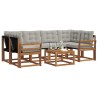 Ensemble de canapés d'extérieur 7 pcs Gris Naturel et Clair 526986526986