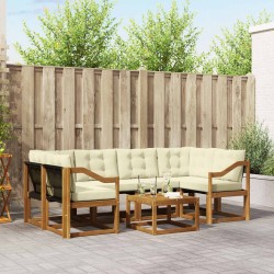 Ensemble de canapés d'extérieur 7 pcs Naturel et Crème 526987526987