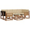Ensemble de canapés d'extérieur 7 pcs Naturel et Beige 526989526989