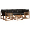Ensemble de canapés d'extérieur 7 pcs Naturel et Noir 526990526990