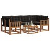 Ensemble de canapés d'extérieur 7 pcs Naturel et Noir 526990526990