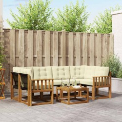 Ensemble de canapés d'extérieur 7 pcs Naturel et Crème 526992526992