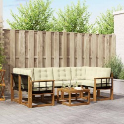 Ensemble de canapés d'extérieur 7 pcs Naturel et Crème 526993526993