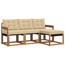 Ensemble de canapés d'extérieur 4 pcs Naturel et Beige 526996526996