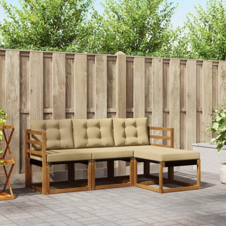 Ensemble de canapés d'extérieur 4 pcs Naturel et Beige 526999526999