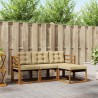 Ensemble de canapés d'extérieur 4 pcs Naturel et Beige 526999526999