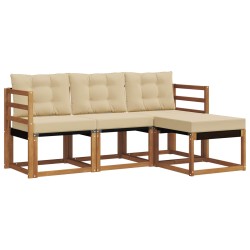 Ensemble de canapés d'extérieur 4 pcs Naturel et Beige 526999526999