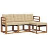 Ensemble de canapés d'extérieur 4 pcs Naturel et Beige 526999526999