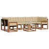 Ensemble de canapés d'extérieur 8 pcs Naturel et Beige 527002527002