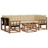 Ensemble de canapés d'extérieur 7 pcs Naturel et Beige 527005527005