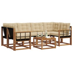 Ensemble de canapés d'extérieur 7 pcs Naturel et Beige 527005527005