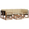 Ensemble de canapés d'extérieur 7 pcs Naturel et Beige 527005527005