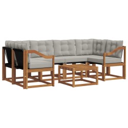 Ensemble de canapés d'extérieur 7 pcs Gris Naturel et Clair 527006527006