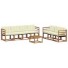 Ensemble de canapés d'extérieur 8 pcs Naturel et Crème 527007527007
