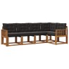 Ensemble de canapés d'extérieur 5 pcs Naturel et Noir 527008527008
