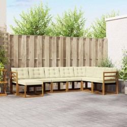 Ensemble de canapés d'extérieur 8 pcs Naturel et Crème 527010527010