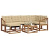 Ensemble de canapés d'extérieur 7 pcs Naturel et Beige 527011527011