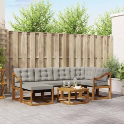 Ensemble de canapés d'extérieur 7 pcs Gris Naturel et Clair 527012527012