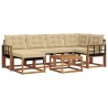 Ensemble de canapés d'extérieur 7 pcs Naturel et Beige 527014527014