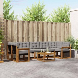 Ensemble de canapés d'extérieur 8 pcs Gris Naturel et Clair 527018527018