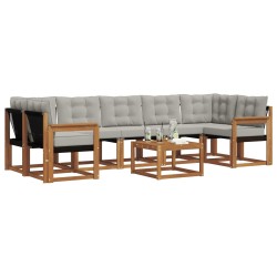 Ensemble de canapés d'extérieur 8 pcs Gris Naturel et Clair 527018527018