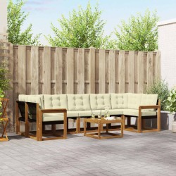 Ensemble de canapés d'extérieur 8 pcs Naturel et Crème 527021527021