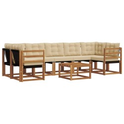 Ensemble de canapés d'extérieur 8 pcs Naturel et Beige 527022527022