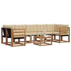 Ensemble de canapés d'extérieur 8 pcs Naturel et Beige 527022527022