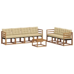 Ensemble de canapés d'extérieur 8 pcs Naturel et Beige 527024527024