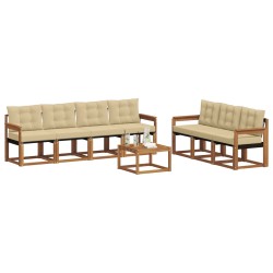 Ensemble de canapés d'extérieur 8 pcs Naturel et Beige 527026527026
