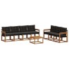 Ensemble de canapés d'extérieur 8 pcs Naturel et Noir 527027527027