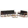 Ensemble de canapés d'extérieur 8 pcs Naturel et Noir 527027527027