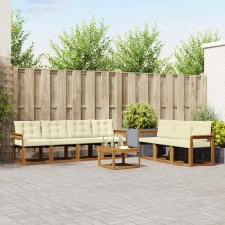 Ensemble de canapés d'extérieur 8 pcs Naturel et Crème 527028527028