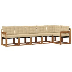 Ensemble de canapés d'extérieur 6 pcs Naturel et Beige 527034527034