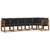 Ensemble de canapés d'extérieur 6 pcs Naturel et Noir 527038527038