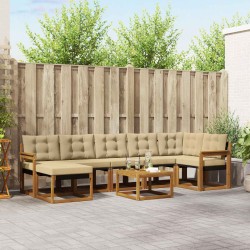 Ensemble de canapés d'extérieur 8 pcs Naturel et Beige 527041527041