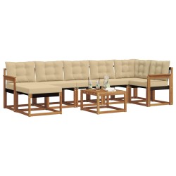Ensemble de canapés d'extérieur 8 pcs Naturel et Beige 527041527041