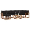 Ensemble de canapés d'extérieur 8 pcs Naturel et Noir 527042527042