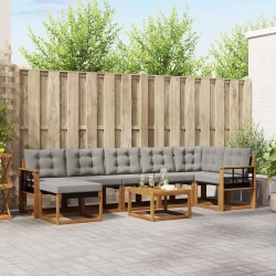 Ensemble de canapés d'extérieur 8 pcs Gris Naturel et Clair 527043527043