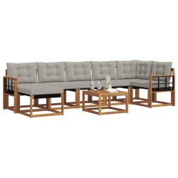 Ensemble de canapés d'extérieur 8 pcs Gris Naturel et Clair 527043527043