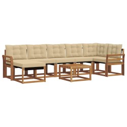 Ensemble de canapés d'extérieur 8 pcs Naturel et Beige 527045527045