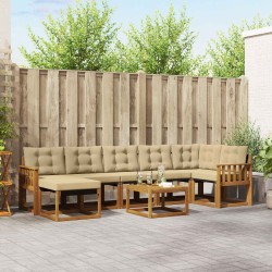 Ensemble de canapés d'extérieur 8 pcs Naturel et Beige 527049527049