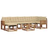 Ensemble de canapés d'extérieur 8 pcs Naturel et Beige 527049527049