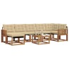 Ensemble de canapés d'extérieur 8 pcs Naturel et Beige 527049527049