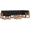 Ensemble de canapés d'extérieur 8 pcs Naturel et Noir 527050527050