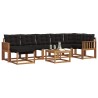 Ensemble de canapés d'extérieur 8 pcs Naturel et Noir 527050527050