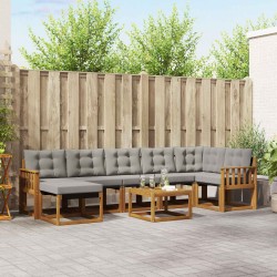 Ensemble de canapés d'extérieur 8 pcs Gris Naturel et Clair 527051527051