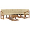 Ensemble de canapés d'extérieur 6 pcs Naturel et Beige 527053527053