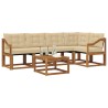 Ensemble de canapés d'extérieur 6 pcs Naturel et Beige 527053527053