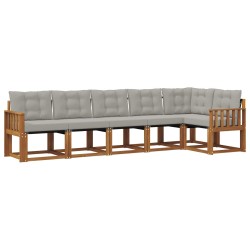 Ensemble de canapés d'extérieur 6 pcs Gris Naturel et Clair 527054527054